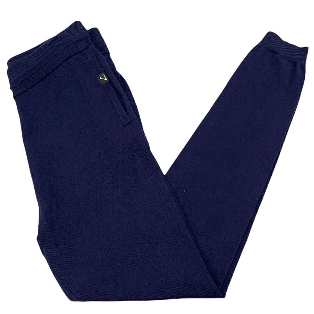 GYMSHARK French Terry Navy Blue High Rise Joggers - Picture 1 of 13